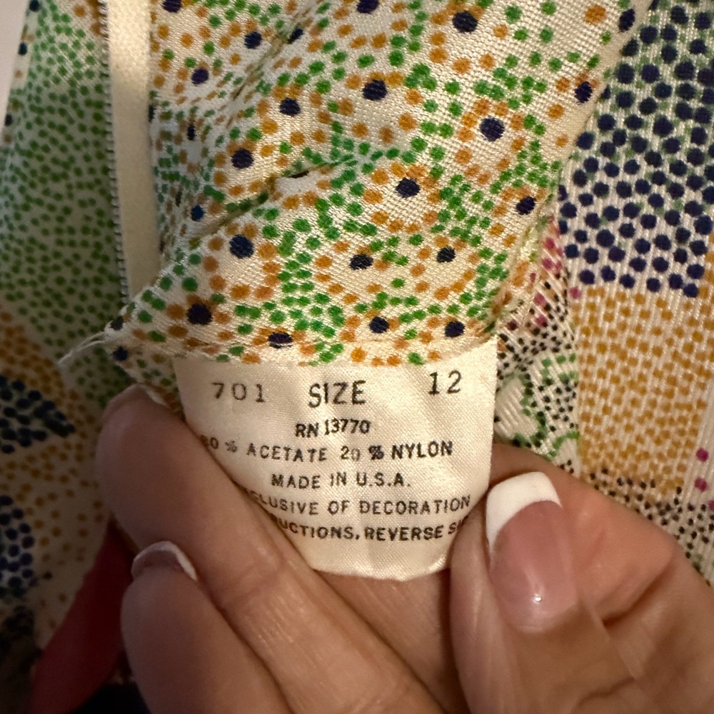 Source Unknown Floral Patchwork Maxi Dress In Cre… - image 4